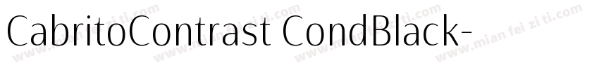 CabritoContrast CondBlack字体转换
